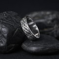 Vintage Braided Vine Oxidised 925 Silver Ring