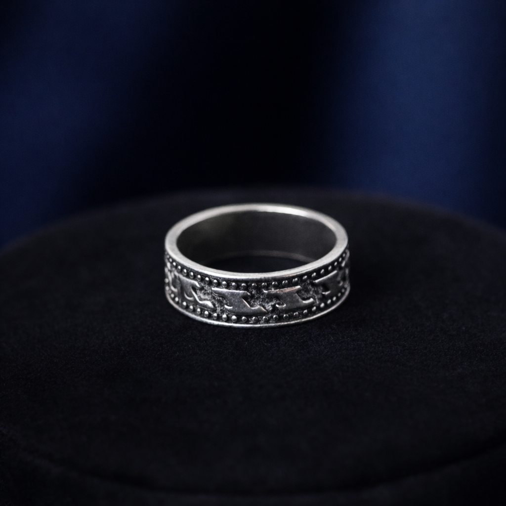 Tribal Motif 925 Sterling Silver Ring