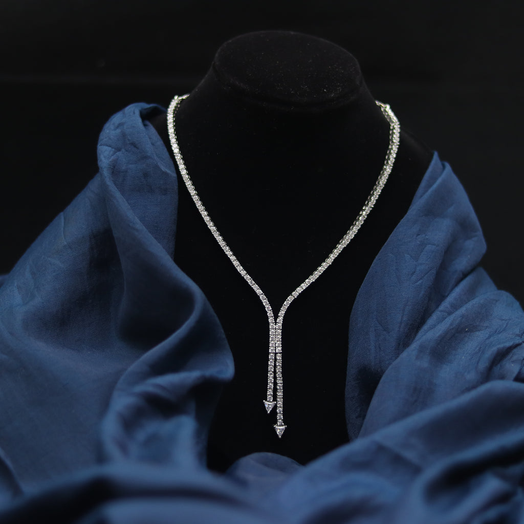 925 Silver Y-Drop Lariat Necklace