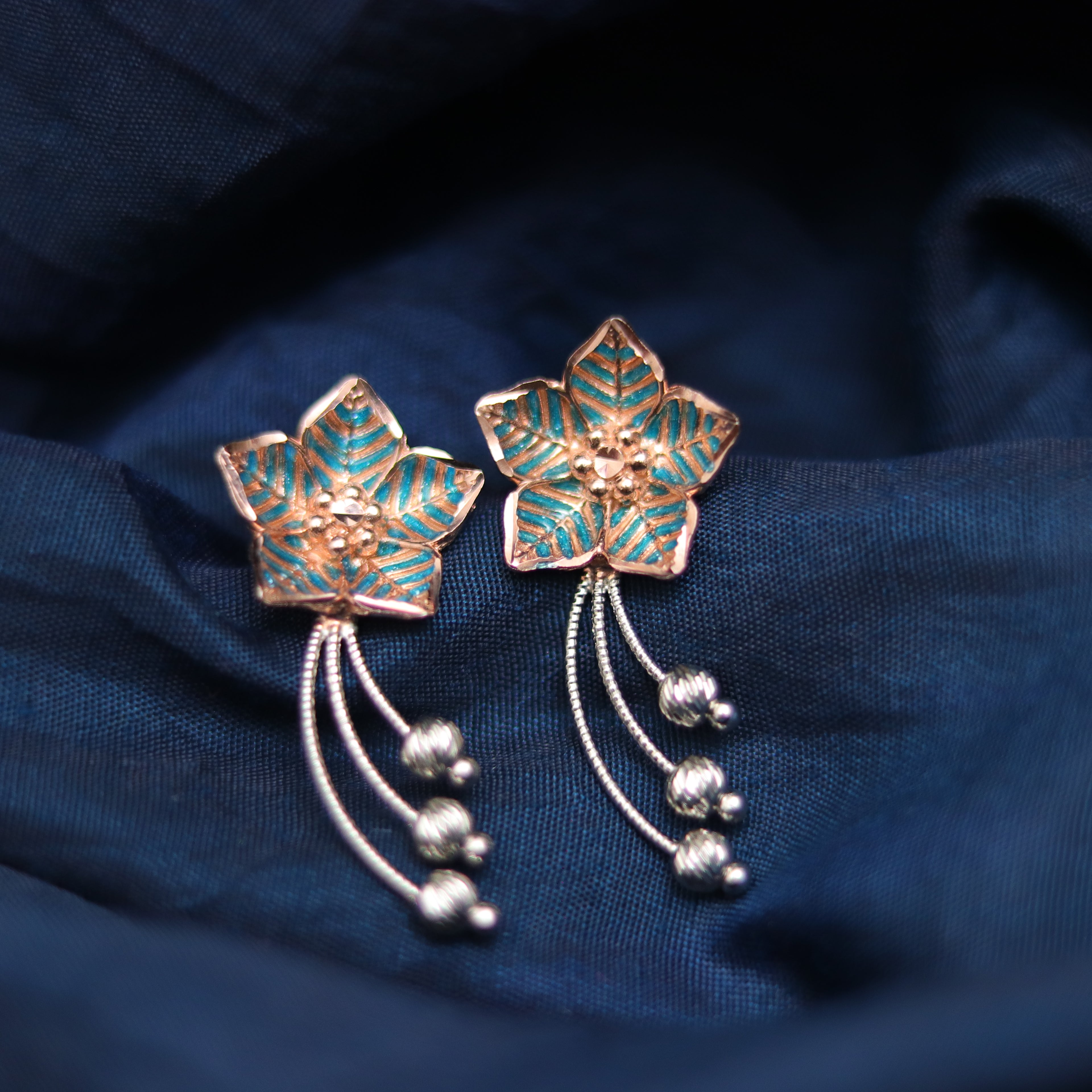 Azure Bloom Silver Necklace