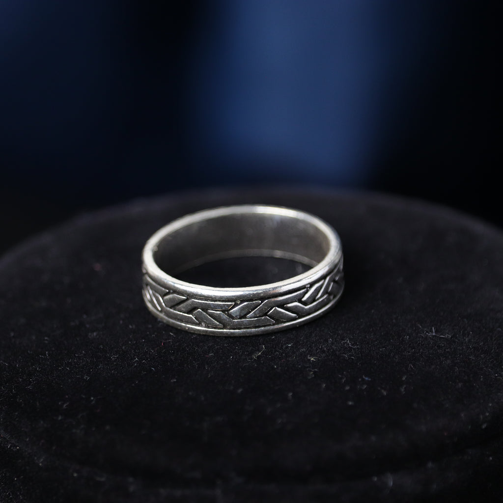 Men’s Sterling Silver Braided Pattern Ring