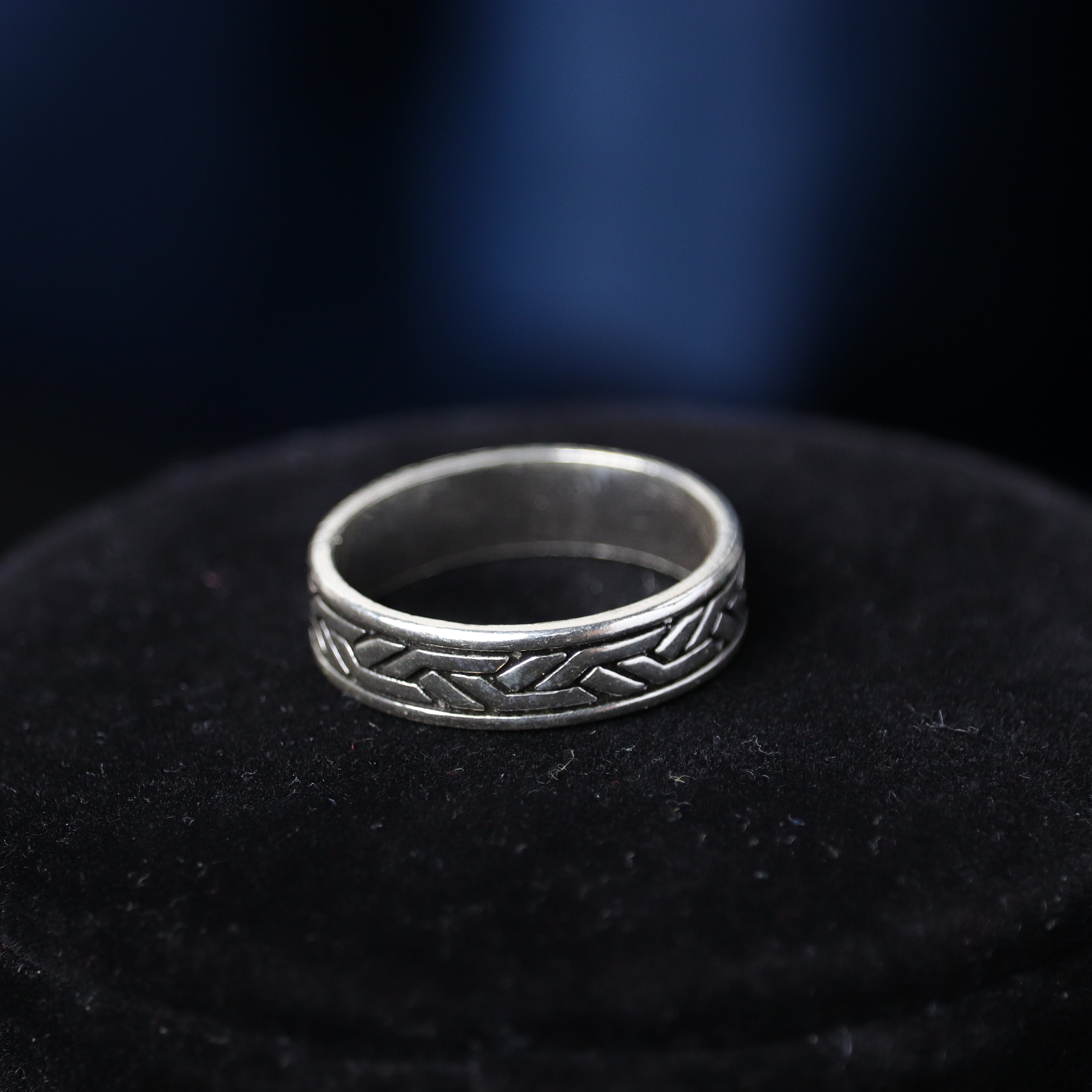 Men’s Sterling Silver Braided Pattern Ring